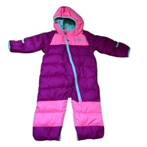 North Face Snowsuit 3-6 mos 550 Gram Insulated Pink Purple One Piece Body Suit